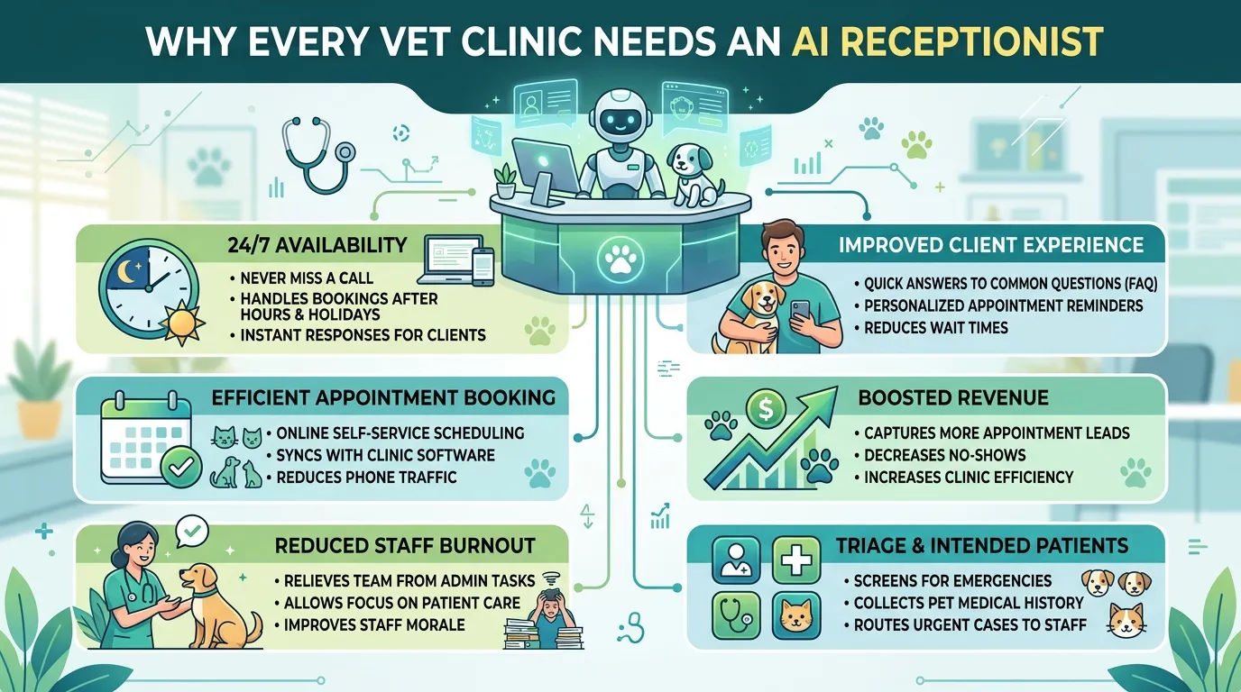 AI receptionist for veterinary clinics